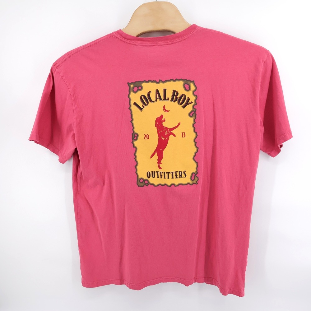 Local Boy Outfitters Graphic Pocket T-Shirt Pink Short Sleeve Mens XL
